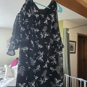 Lane Bryant Cold Shoulder Sheer Blouse with lining